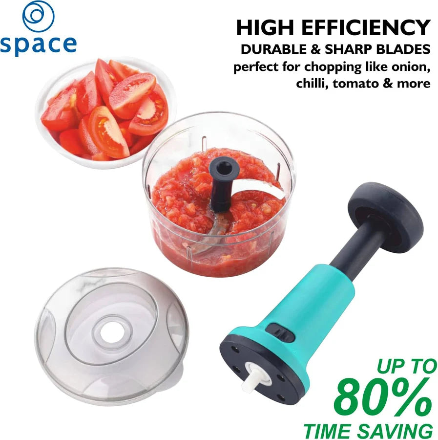 Manual Push Chopper- Quick Vegetable & Fruit Cutter